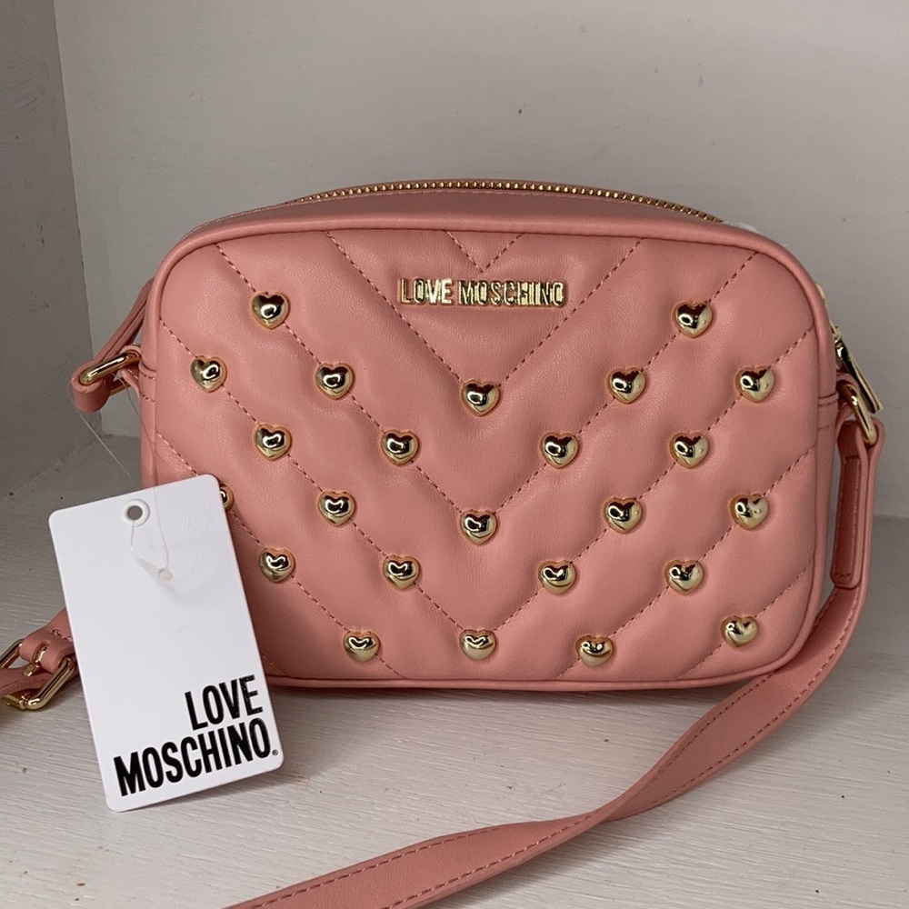 Love Moschino NWT quilted heart pink crossbody bag - Picture 5 of 6